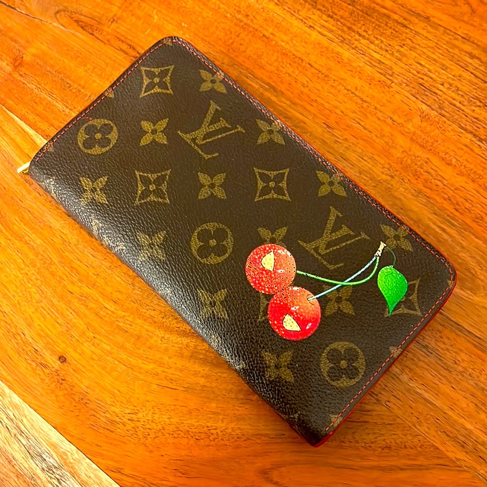 Authentic & Rare Louis Vuitton Murakami Cherry Zip Wallet